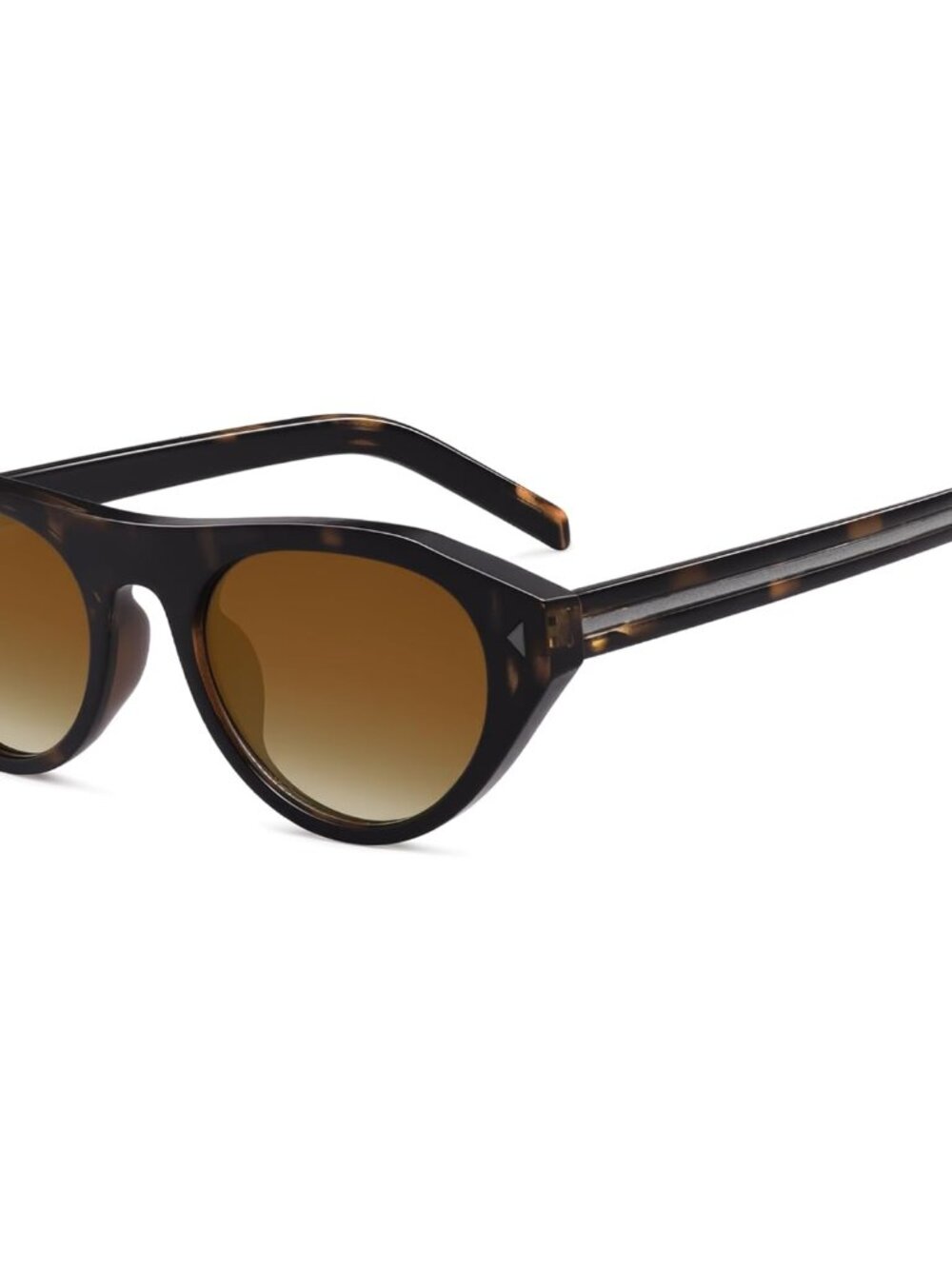 Vintage-Inspired Oval Sunglasses with Tortoise Frame - Trendy Accessory